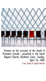 sermon on the occasion of the death of president lincoln preached in the south_cover