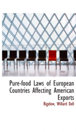 pure food laws of european countries affecting american exports_cover