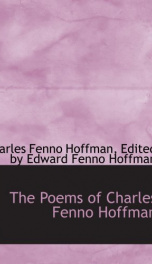 the poems of charles fenno hoffman_cover