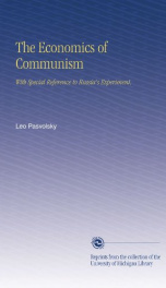 the economics of communism with special reference to russias experiment_cover