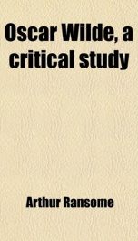 oscar wilde a critical study_cover