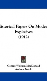 historical papers on modern explosives_cover