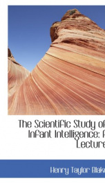 the scientific study of infant intelligence a lecture_cover
