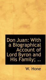 don juan with a biographical account of lord byron and his family_cover