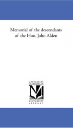 memorial of the descendants of the hon john alden_cover