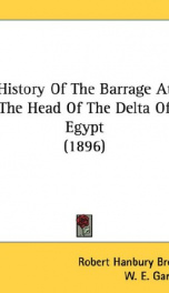 history of the barrage at the head of the delta of egypt_cover