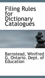 filing rules for dictionary catalogues_cover