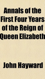 annals of the first four years of the reign of queen elizabeth_cover