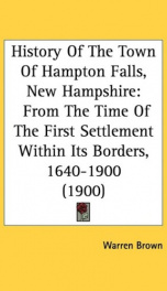 history of the town of hampton falls new hampshire from the time of the first_cover