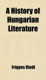 a history of hungarian literature_cover