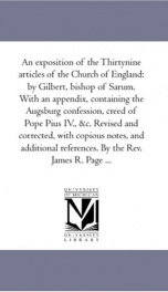 an exposition of the thirty nine articles of the church of england_cover