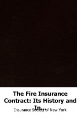 the fire insurance contract its history and interpretation_cover