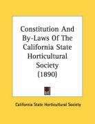 constitution and by laws of the california state horticultural society_cover