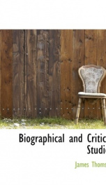 biographical and critical studies_cover