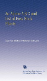 an alpine a b c and list of easy rock plants_cover