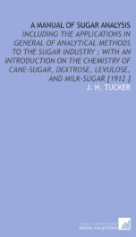 a manual of sugar analysis including the applications in general of analytical_cover
