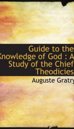 guide to the knowledge of god a study of the chief theodicies_cover