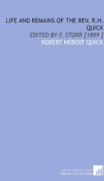 life and remains of the rev r h quick_cover