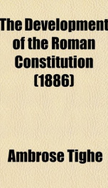 the development of the roman constitution_cover
