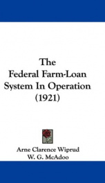 the federal farm loan system in operation_cover