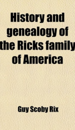 history and genealogy of the ricks family of america_cover