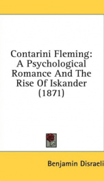 contarini fleming a psychological romance and the rise of iskander_cover