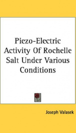 piezo electric activity of rochelle salt under various conditions_cover