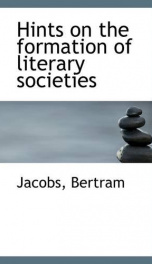 hints on the formation of literary societies_cover