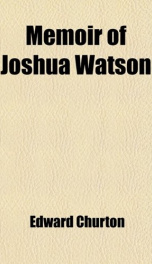 memoir of joshua watson_cover