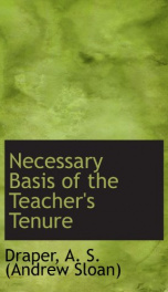 necessary basis of the teachers tenure_cover