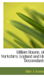 william bowne of yorkshire england and his descendants_cover