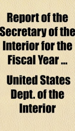 report of the secretary of the interior_cover
