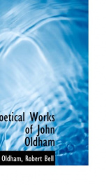 poetical works of john oldham_cover