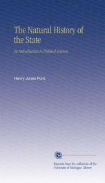 the natural history of the state an introduction to political science_cover