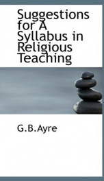 suggestions for a syllabus in religious teaching_cover