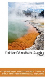 first year mathematics for secondary schools_cover