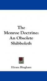 the monroe doctrine an obsolete shibboleth_cover