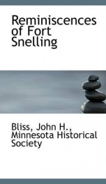 reminiscences of fort snelling_cover