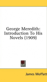 george meredith introduction to his novels_cover