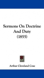 sermons on doctrine and duty_cover