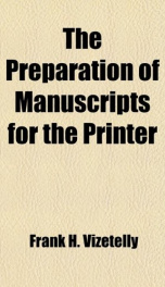 the preparation of manuscripts for the printer_cover