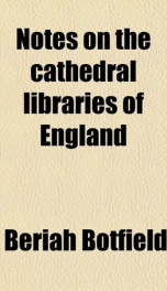 notes on the cathedral libraries of england_cover