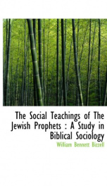 the social teachings of the jewish prophets a study in biblical sociology_cover