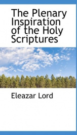 the plenary inspiration of the holy scriptures_cover