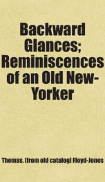 backward glances reminiscences of an old new yorker_cover