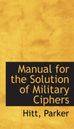 manual for the solution of military ciphers_cover