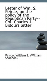 letter of wm s peirce on the policy of the republican party col charles j_cover