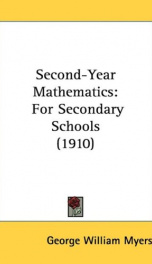 second year mathematics for secondary schools_cover