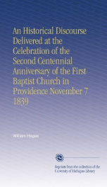 an historical discourse delivered at the celebration of the second centennial an_cover