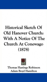 historical sketch of old hanover church_cover